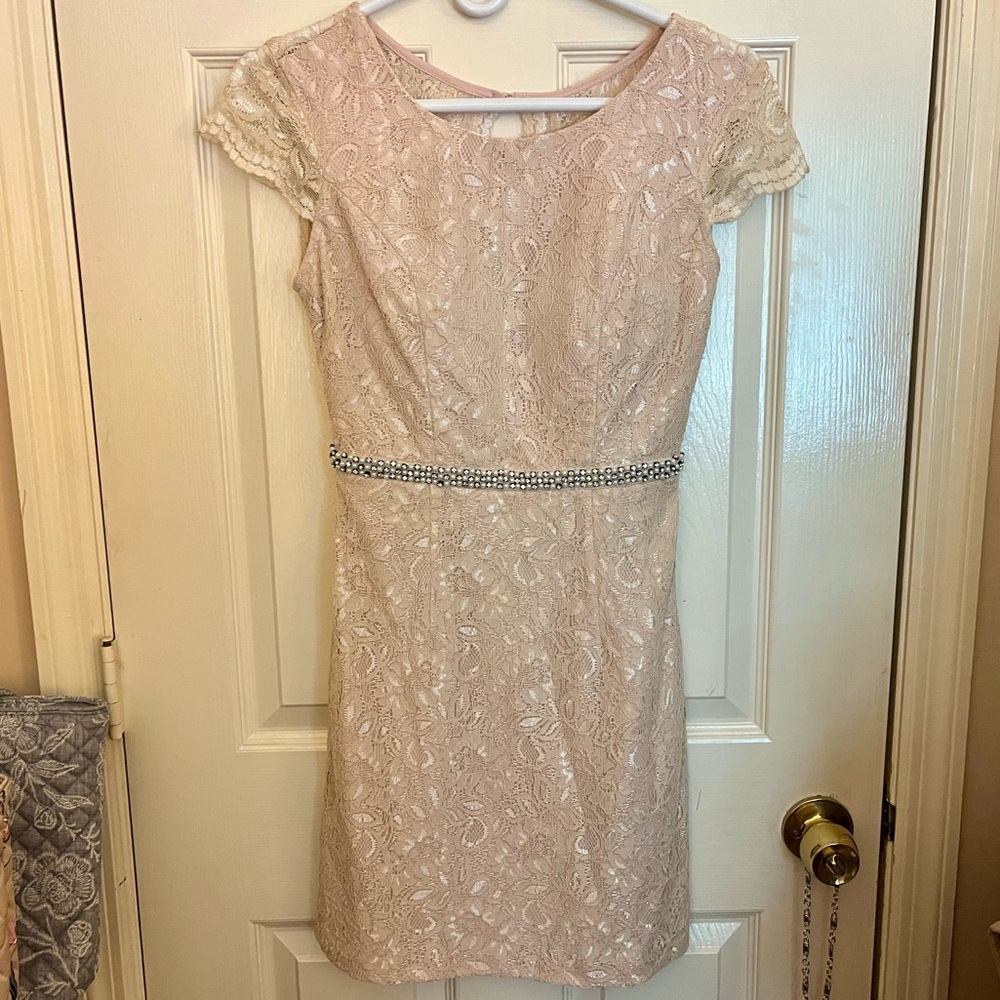 Jodi Kristopher Lace Mini Dress 3 Dillards